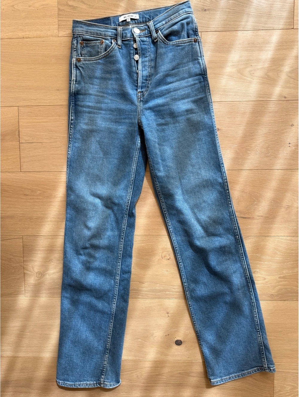 RE/DONE 90s High Rise Loose Jeans Size 25 Anti Fade Comfort Stretch